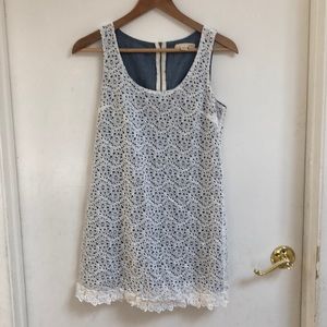 Summer crochet chambray dress